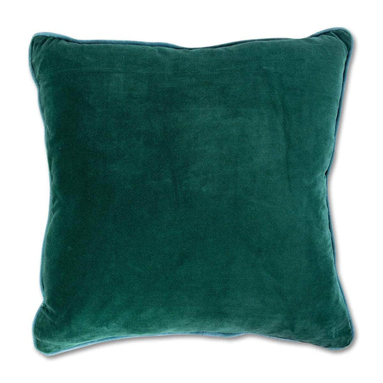 Charliss Velvet Pillow - Green + Aqua