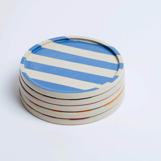 Duci Striped Plate Pale Blue 15cm