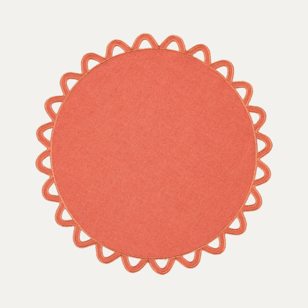 Halo Placemat, Terracotta on Terracotta