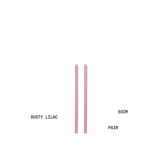 Dusty Lilac Tapered METRE Candle Pair