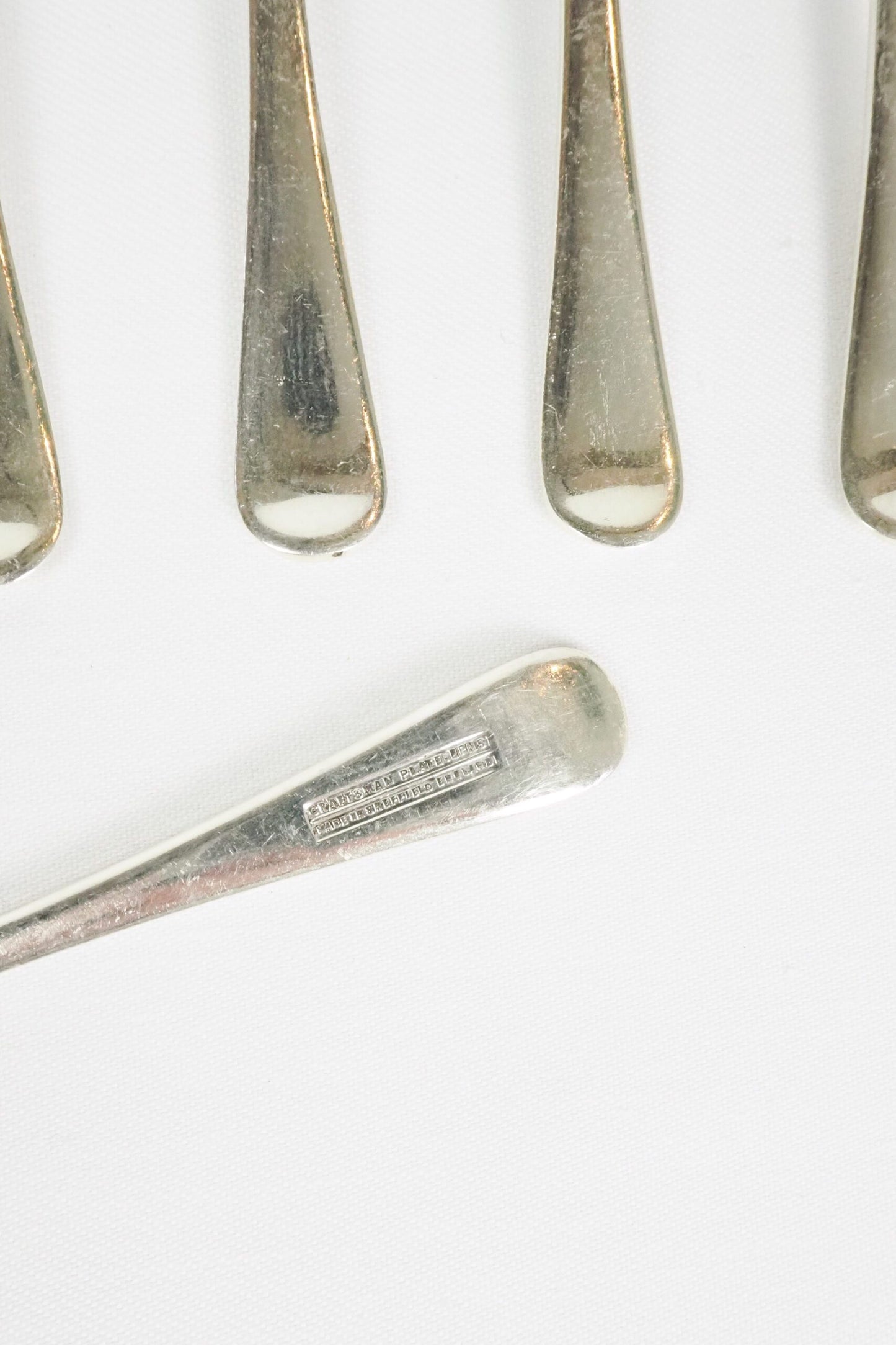 6 Antique Silver Plate Cake Forks