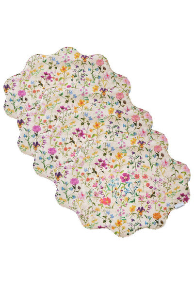 Reversible Wavy Placemat made with Liberty Fabric LINEN GARDEN & KATIE & MILLIE