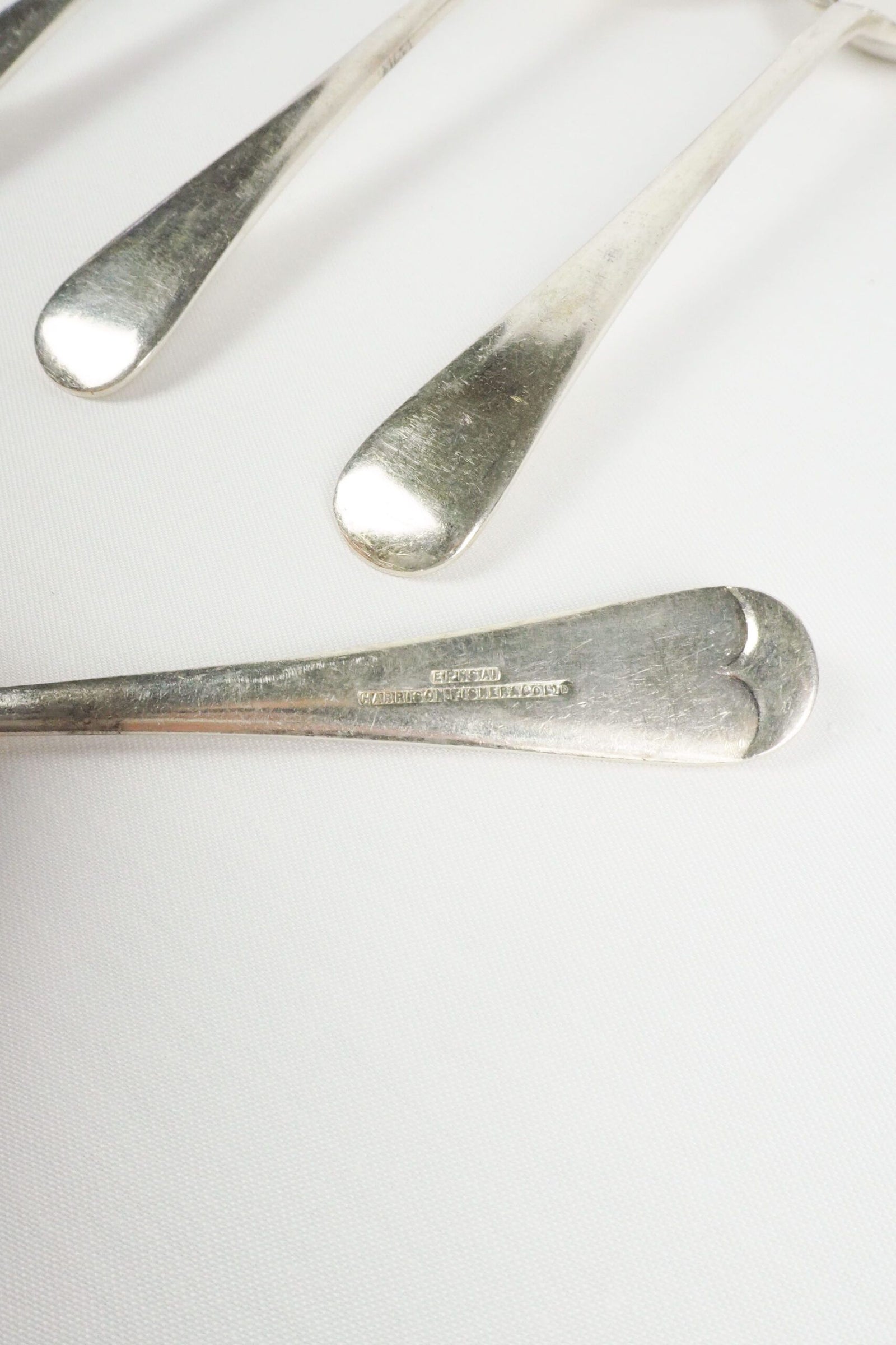 Antique Silver Plate Soup Spoons