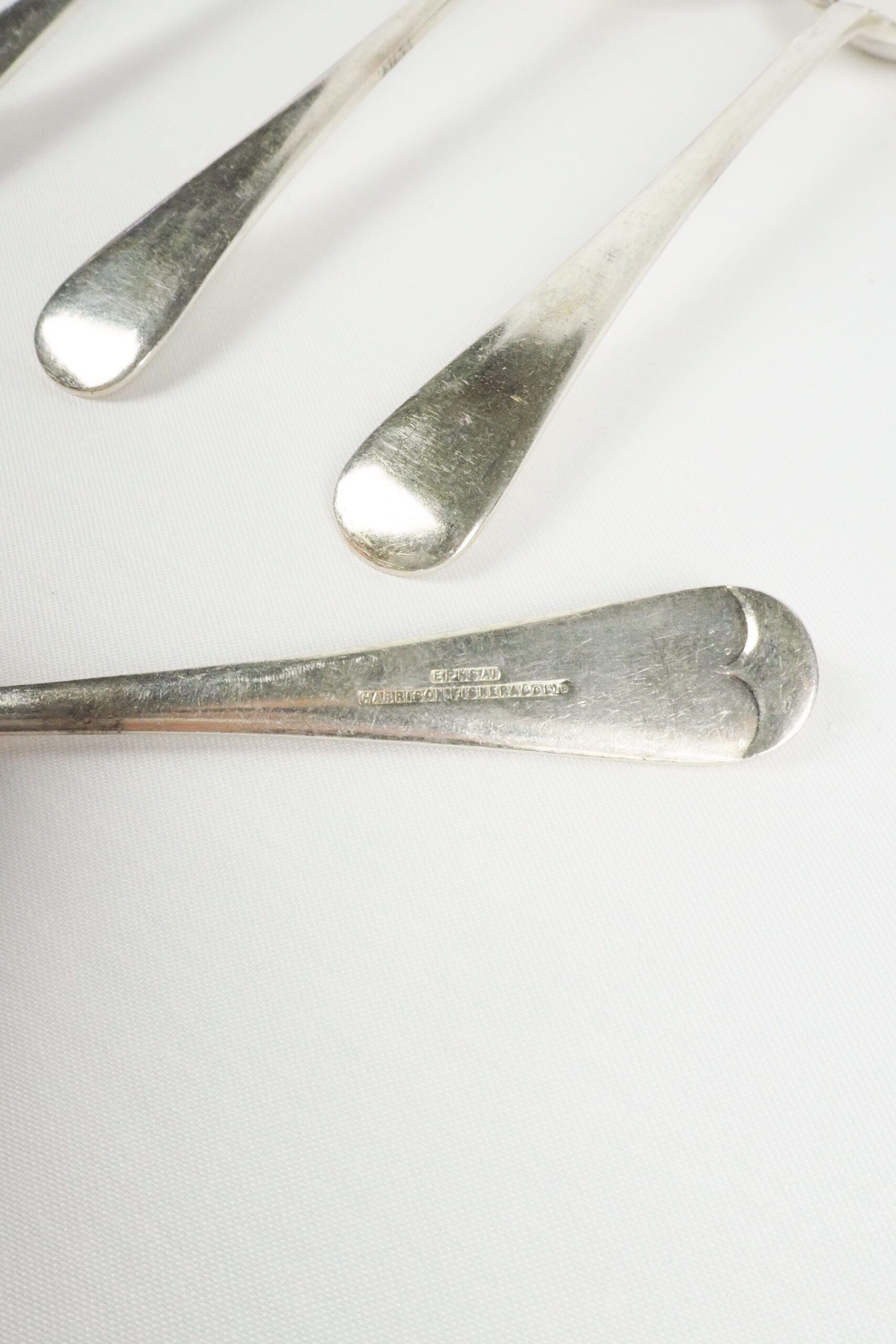 Antique Silver Plate Soup Spoons