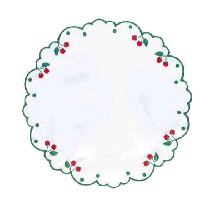 Cherry Round Placemats x 4
