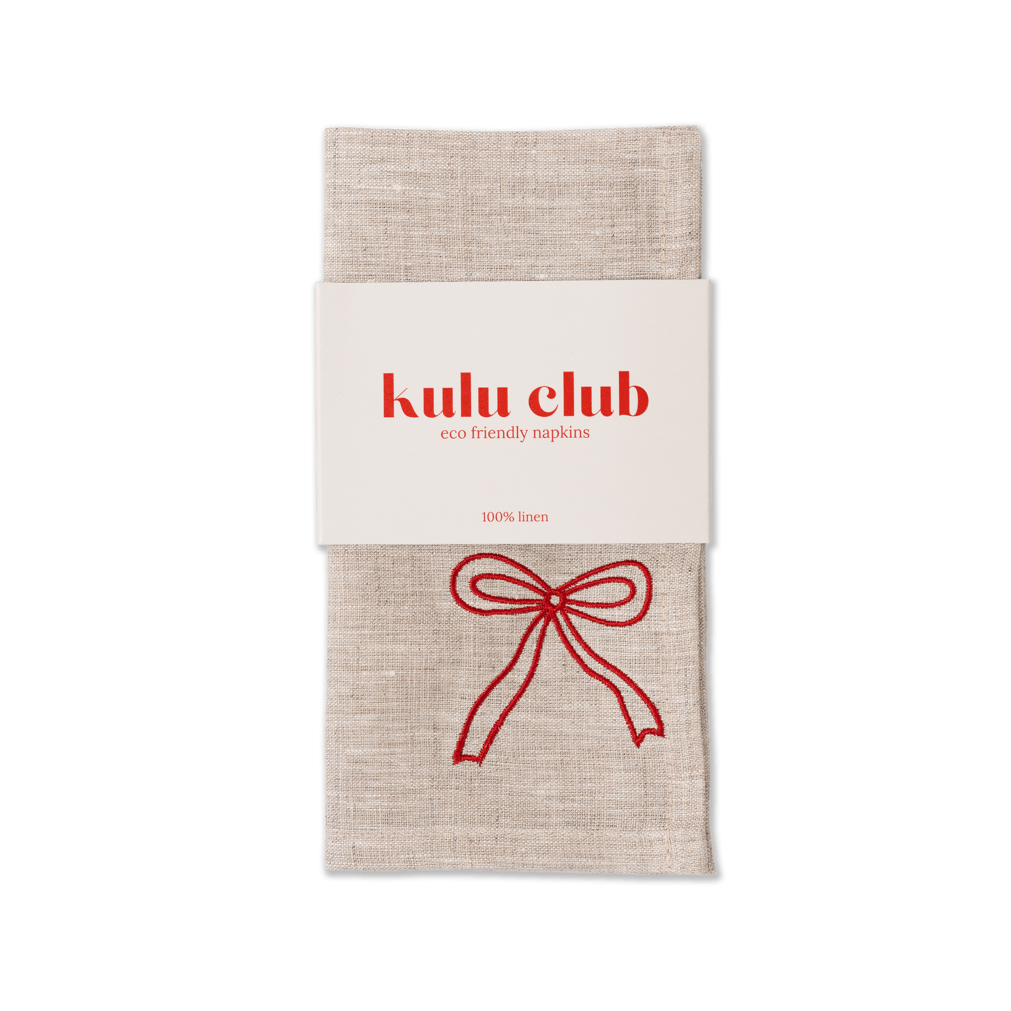 Bow Linen Napkins - Set of 2