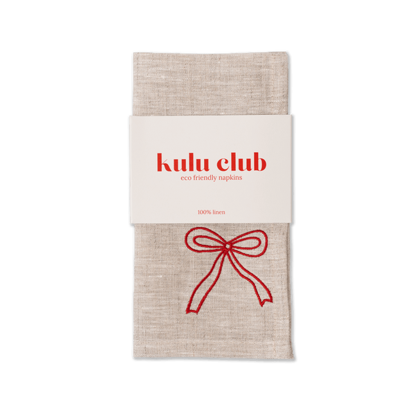 Bow Linen Napkins - Set of 2