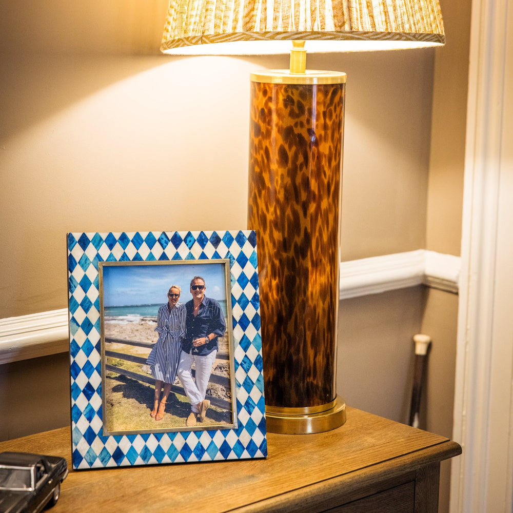 Large Photo Frame | Blue & White | Harlequin