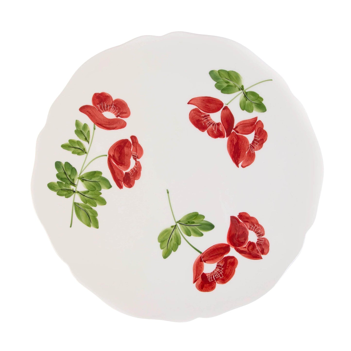 Scarlet Floral Serving Platter/Charger Plate