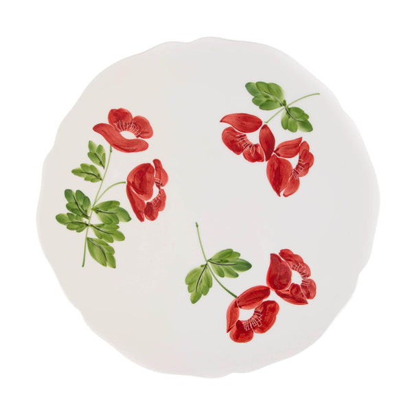 Scarlet Floral Serving Platter/Charger Plate