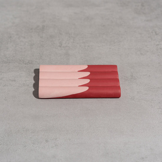 Soap Dish No1 - Pale Pink & Berry