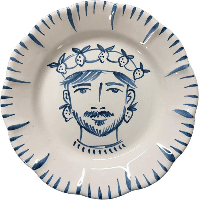 Re Di Sicilia Homme Citron Plate - 16cm