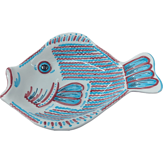Portofino Large Fish Platter, Turquoise
