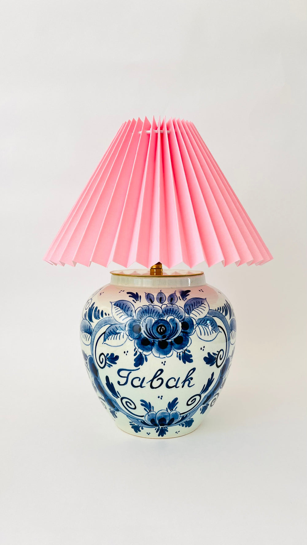 Antique Delft Tobacco Lamp