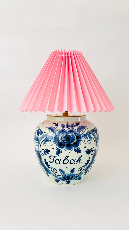 Antique Delft Tobacco Lamp