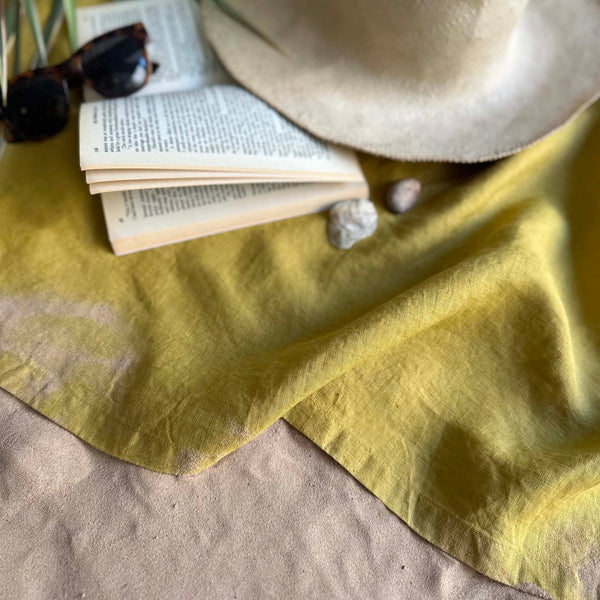 Travel Towel 100% OEKO-TEX® Certified Linen - Ochre