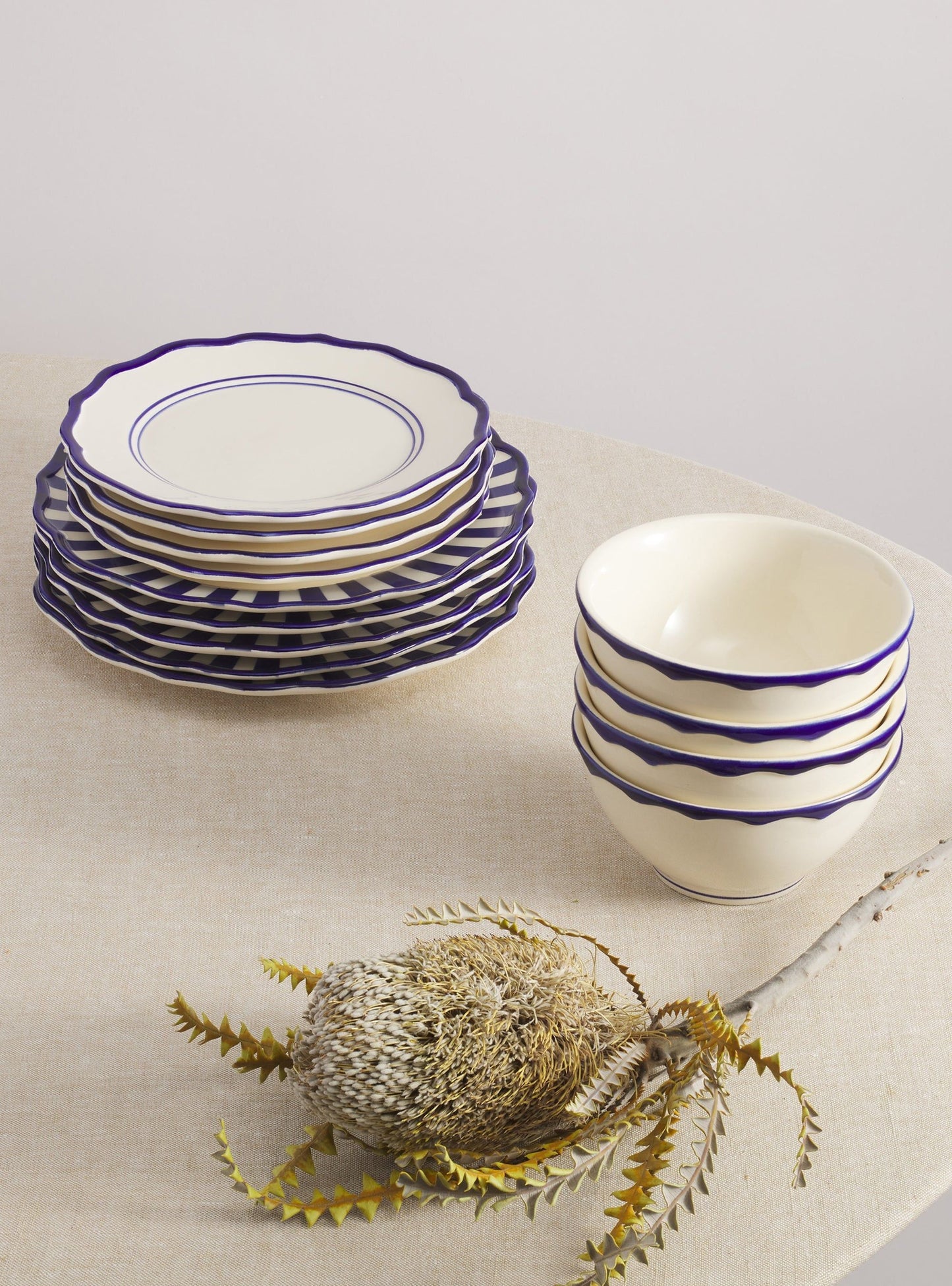 12 Piece Mixed Dinnerware Set with Cereal Bowl - RJJ