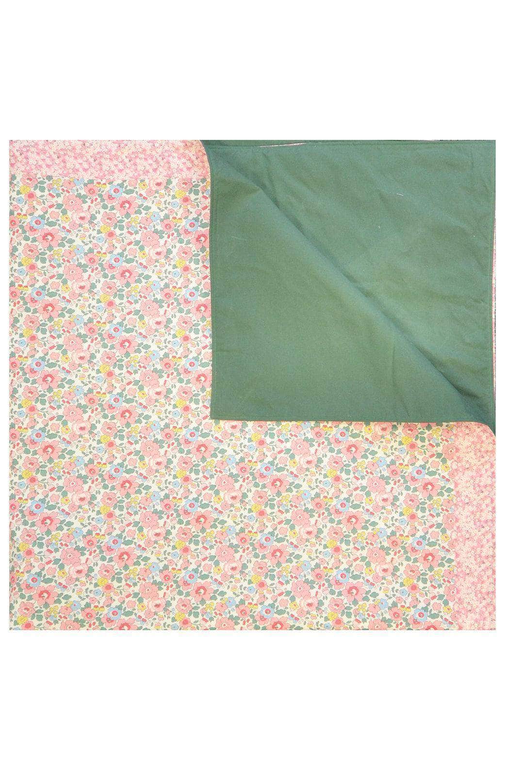 Picnic Blanket Made With Liberty Fabric Betsy Candy Floss & Mitsi Valeria Pink