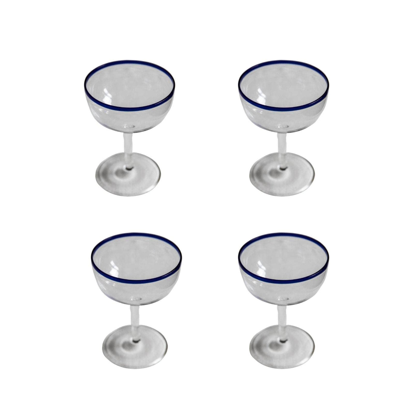 Sea Blue Coupes, Set Of 4