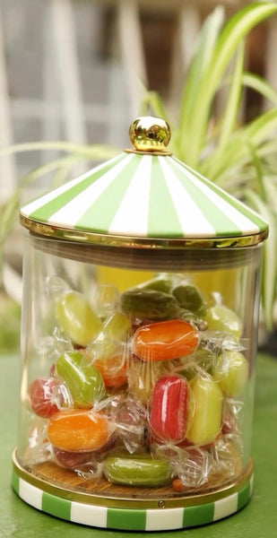 Circus Storage Jar | Green and White