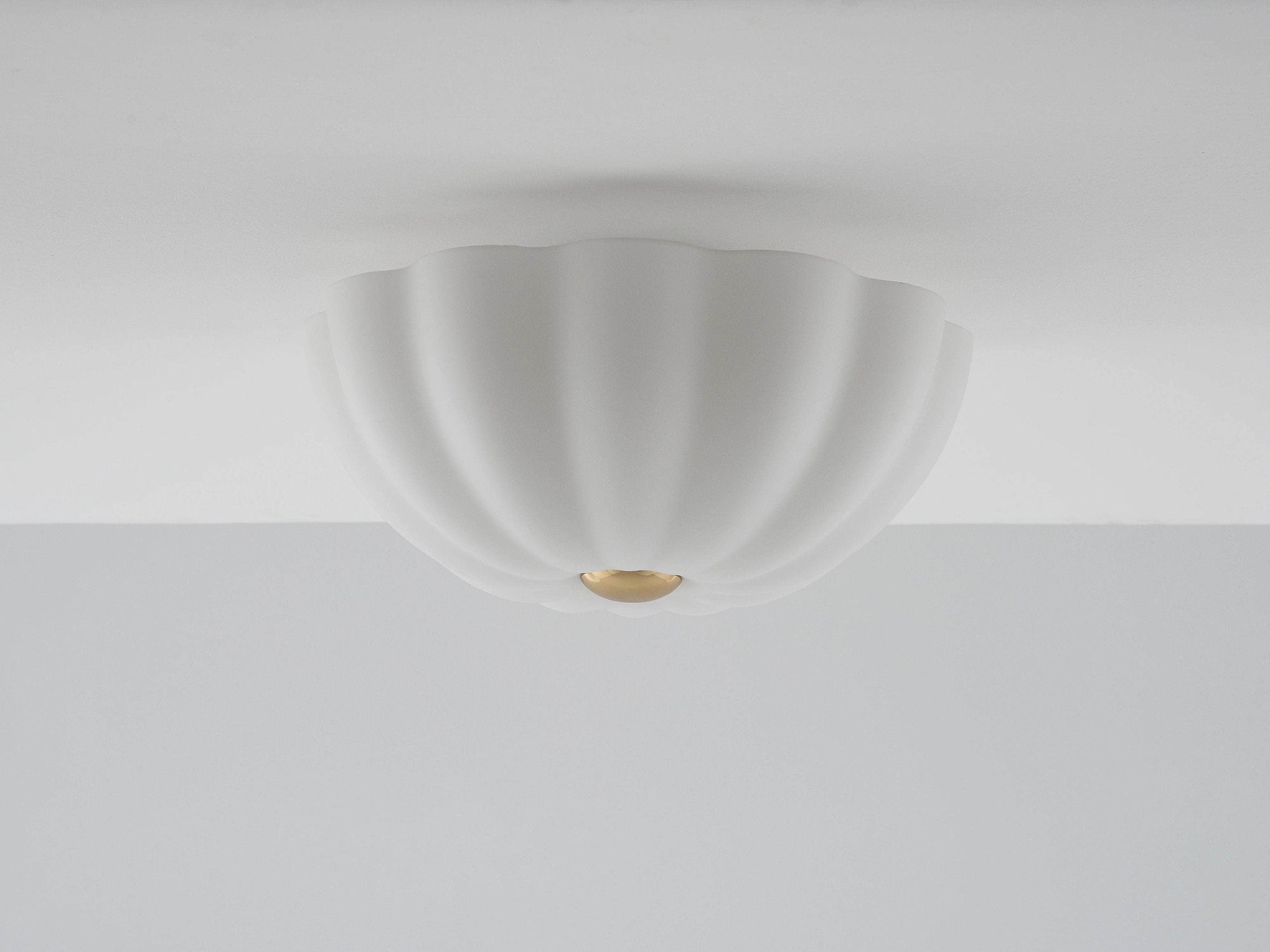 White flower flush ceiling light