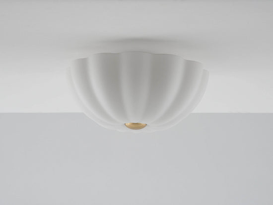White flower flush ceiling light