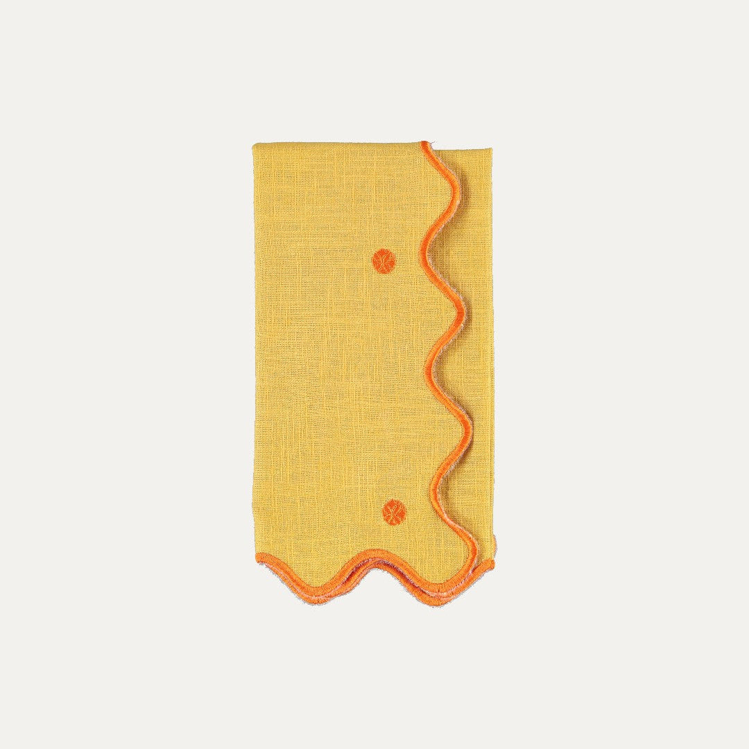 Óbidos Napkin, Yellow and Terracotta