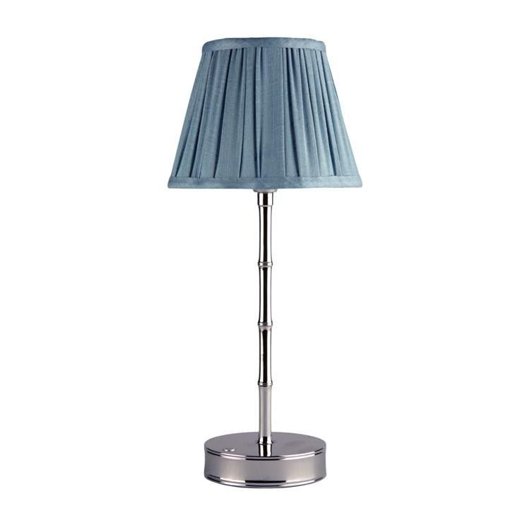 Chambray Blue Scallop Lampshade - 16cm