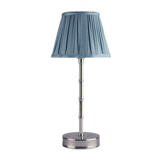 Chambray Blue Scallop Lampshade - 16cm
