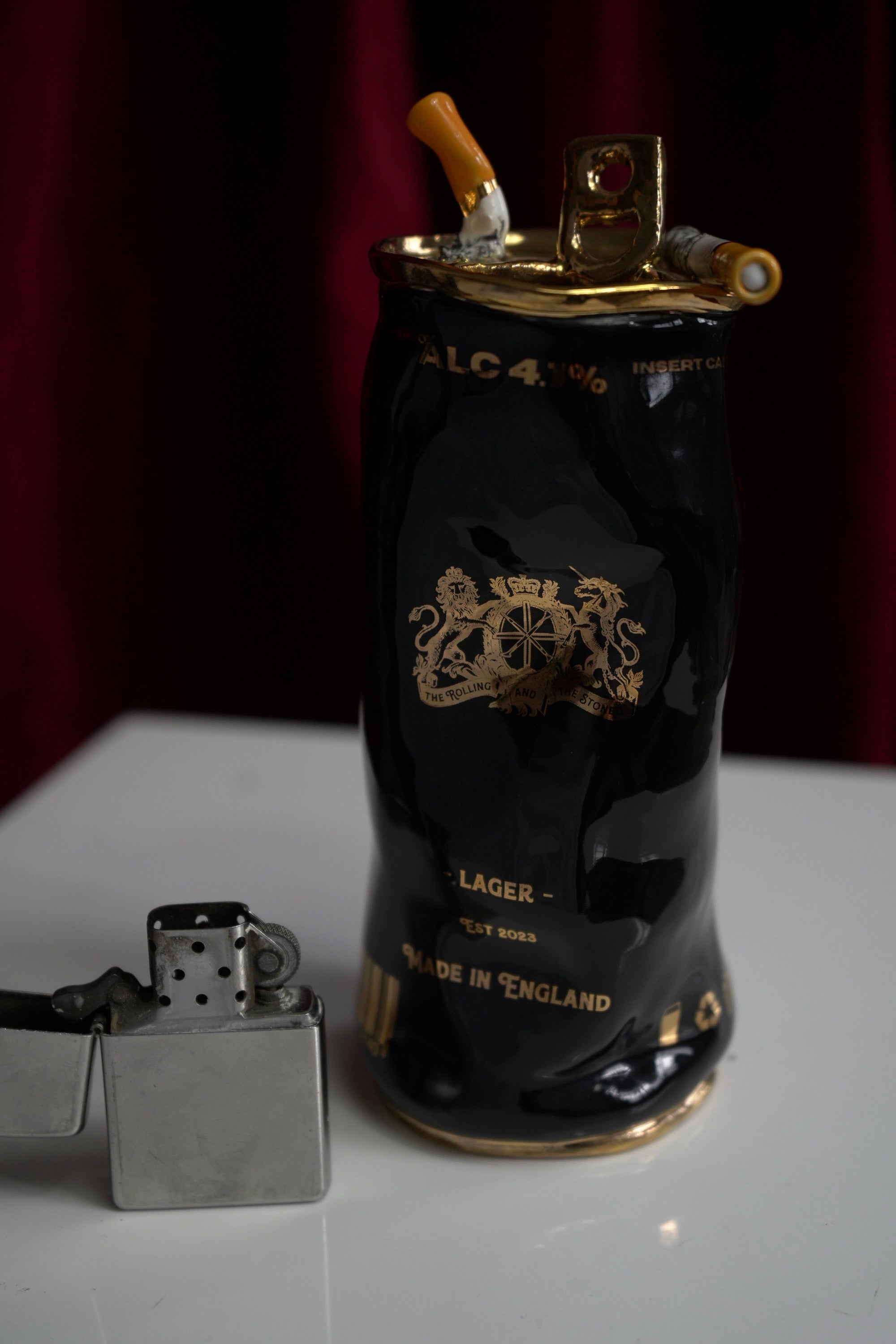 Couple of Cigarettes Beer Can