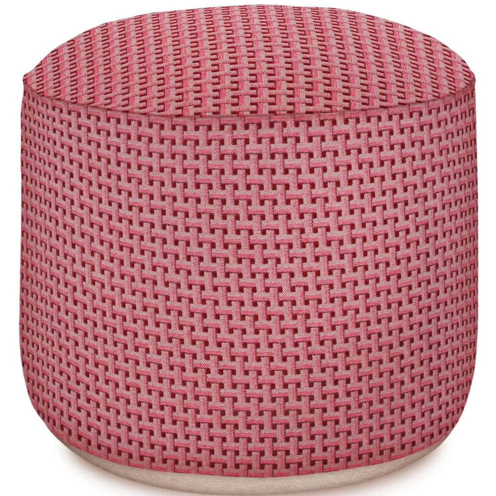 Outdoor Pouf Janis Bordeaux & Pink