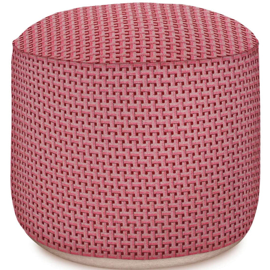 Outdoor Pouf Janis Bordeaux & Pink