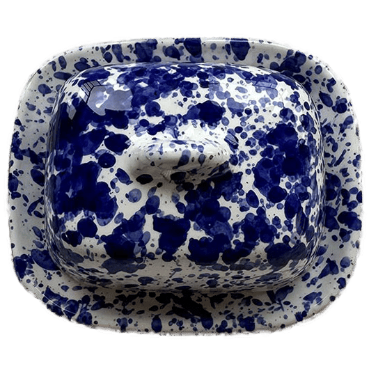 Mini Blue Splatter Butter Dish