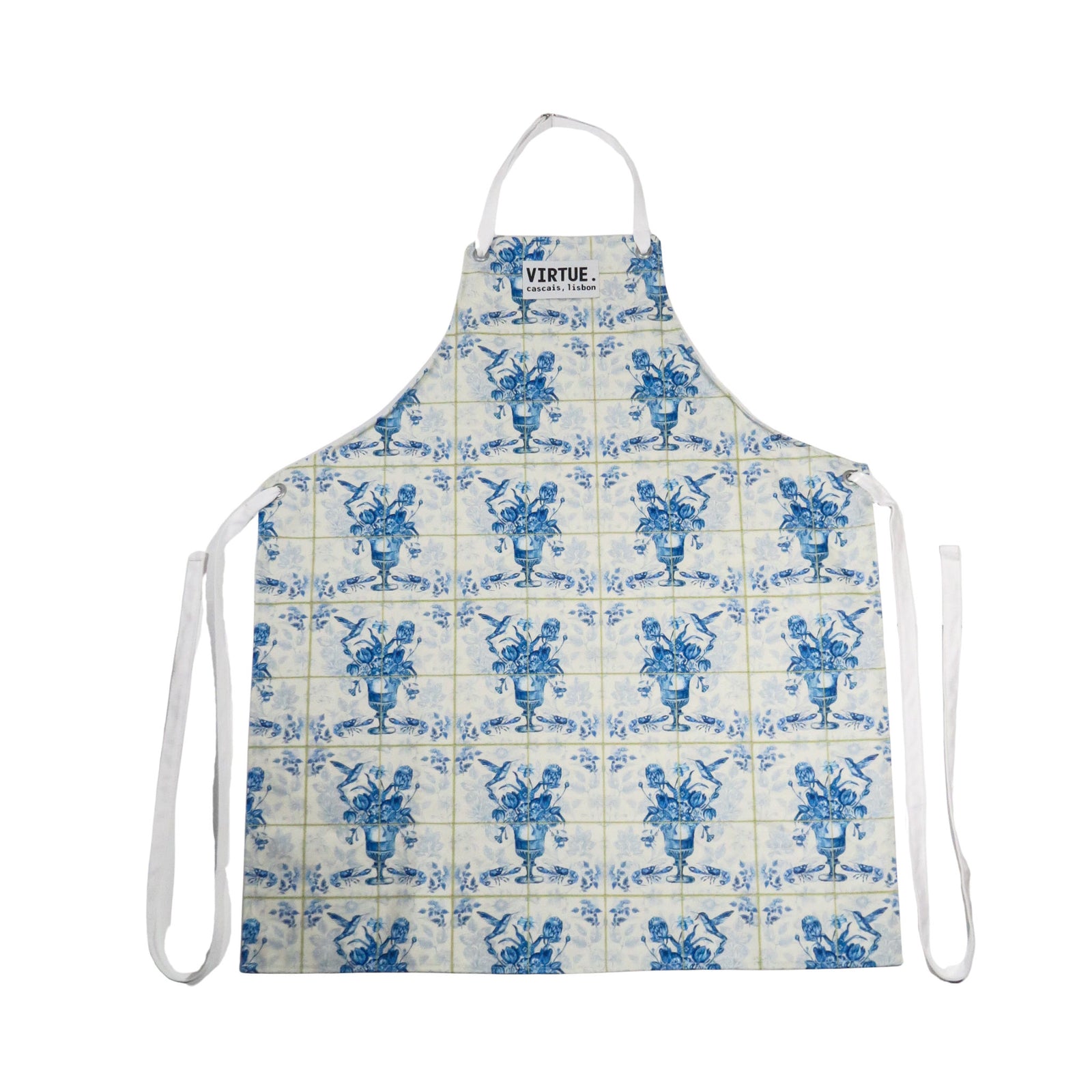 Floral Tile Cotton Apron