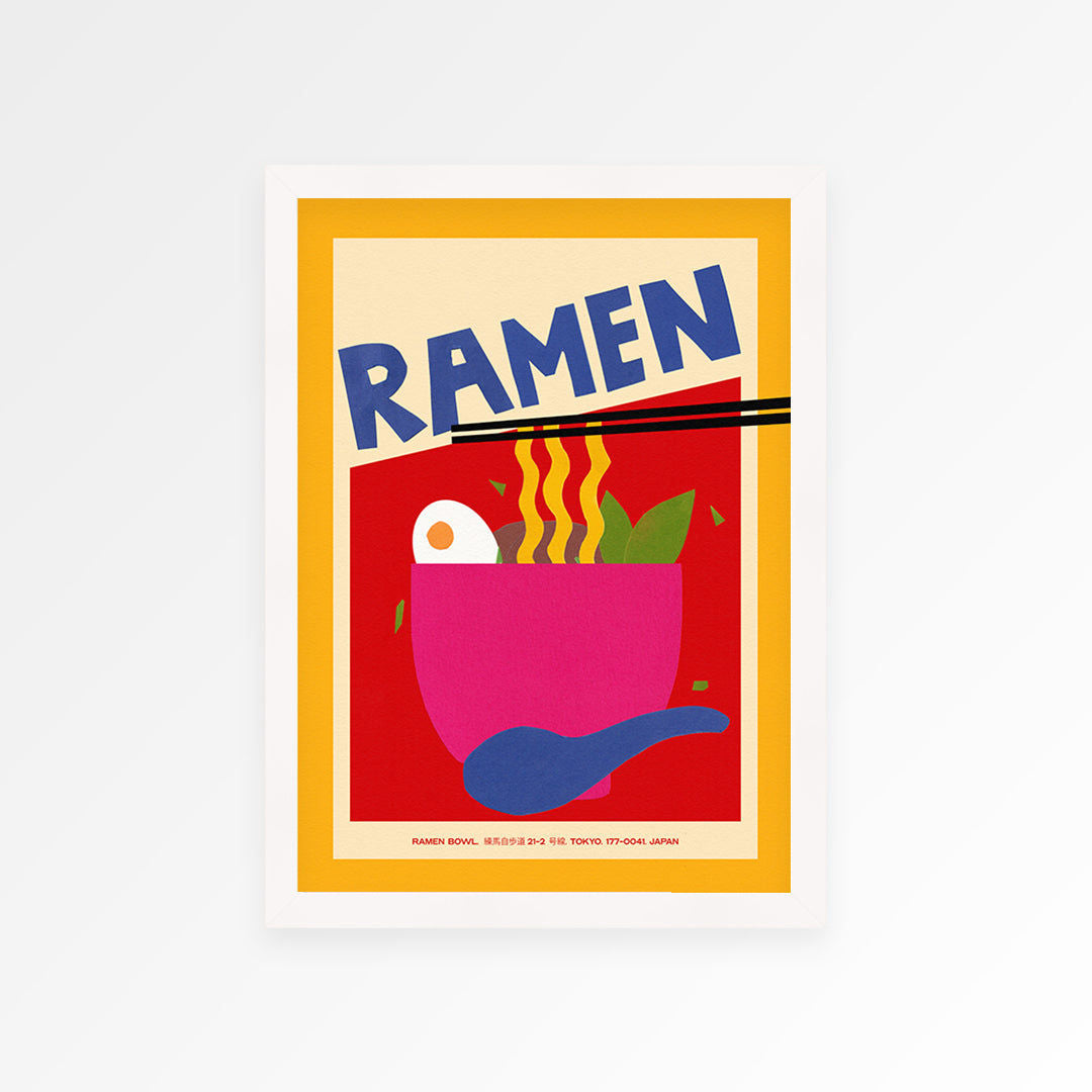 Ramen Hand Collaged Print