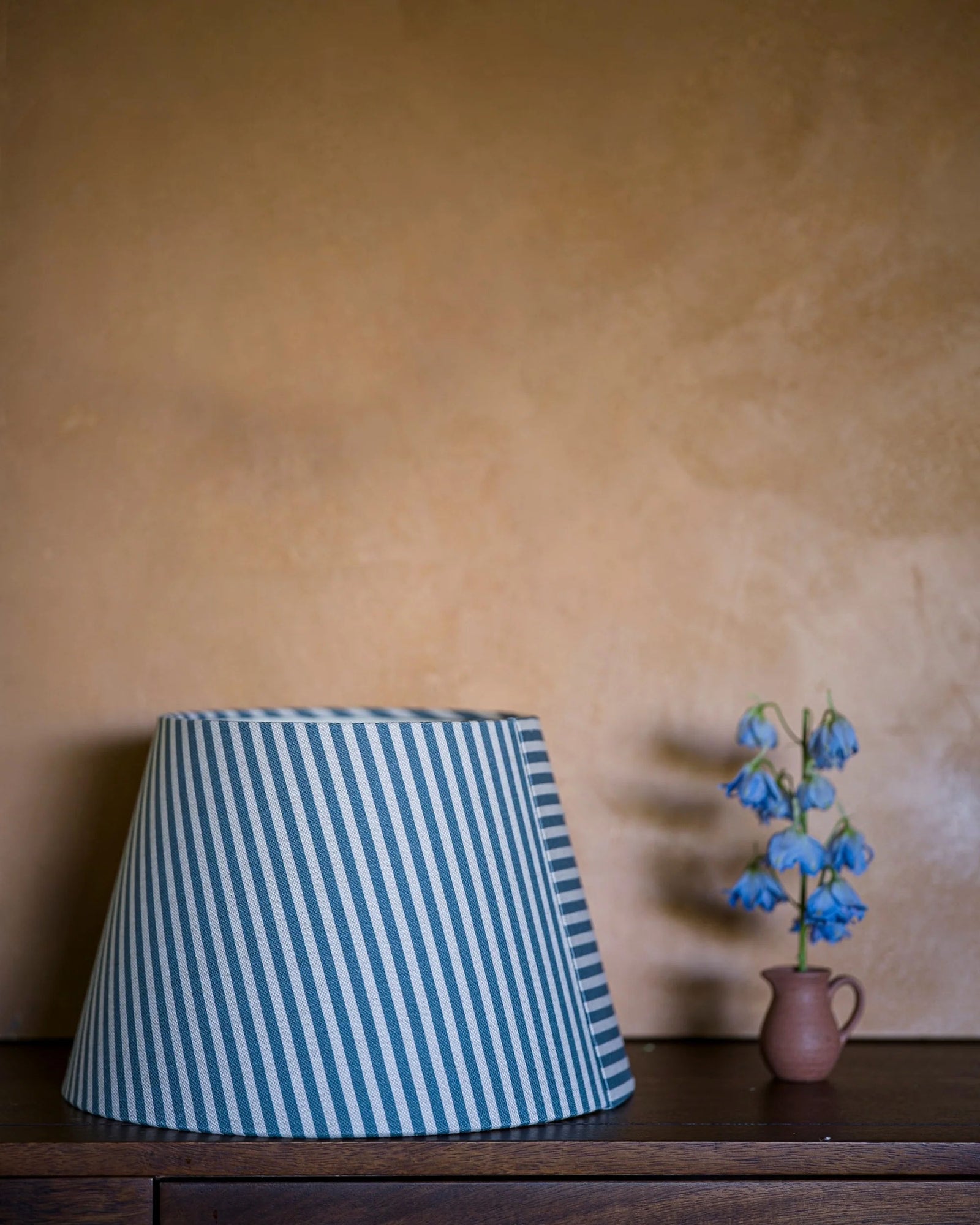 The Linen Card Lampshade In Delphinium