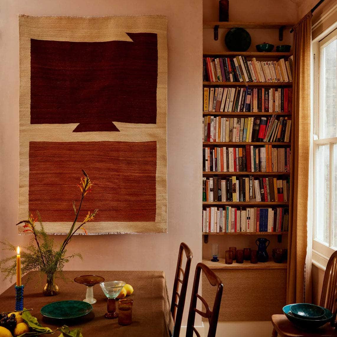 Shapes Flatweave Rug - Brown