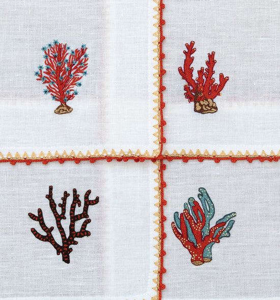 Coral Crest - Cocktail Napkins (Set of 4)