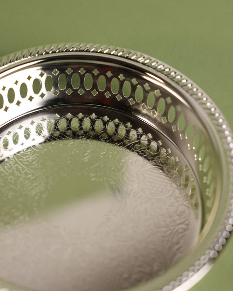 Ornate Silver Bottle Holder Ø14cm