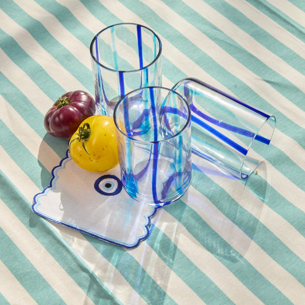 Blue Striped Tumblers (set of 6)