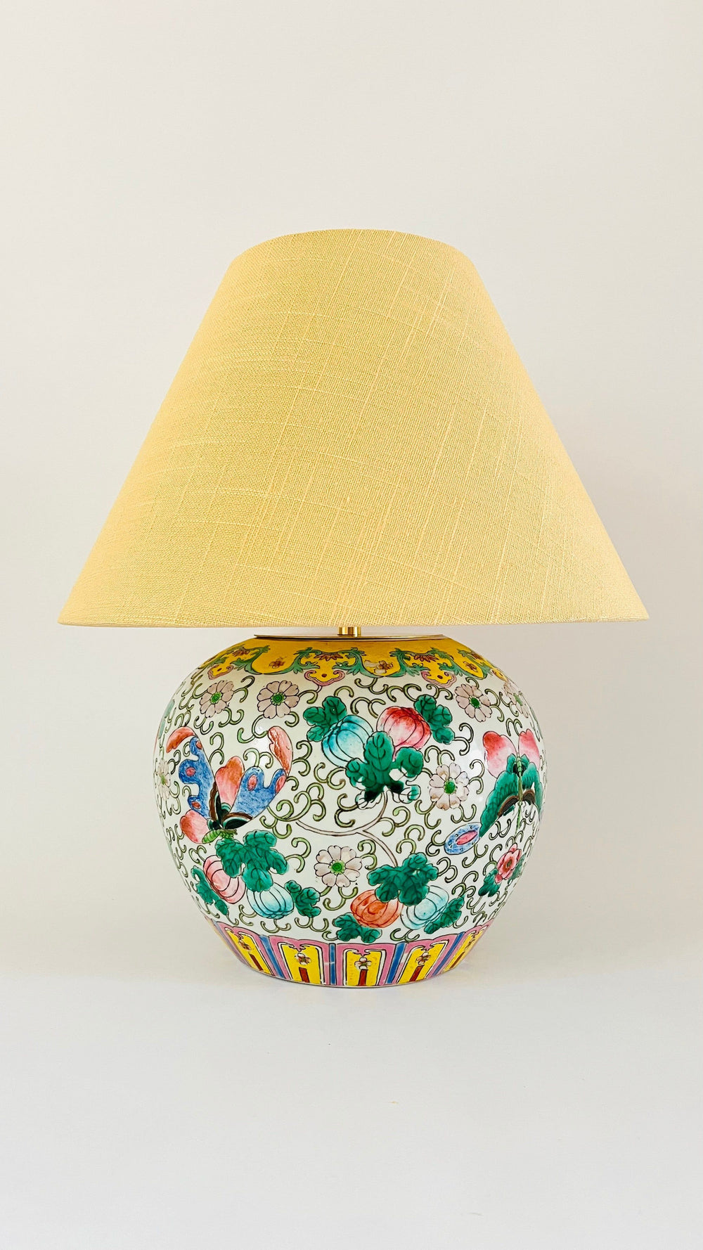 Antique Chinese Flower Lamp