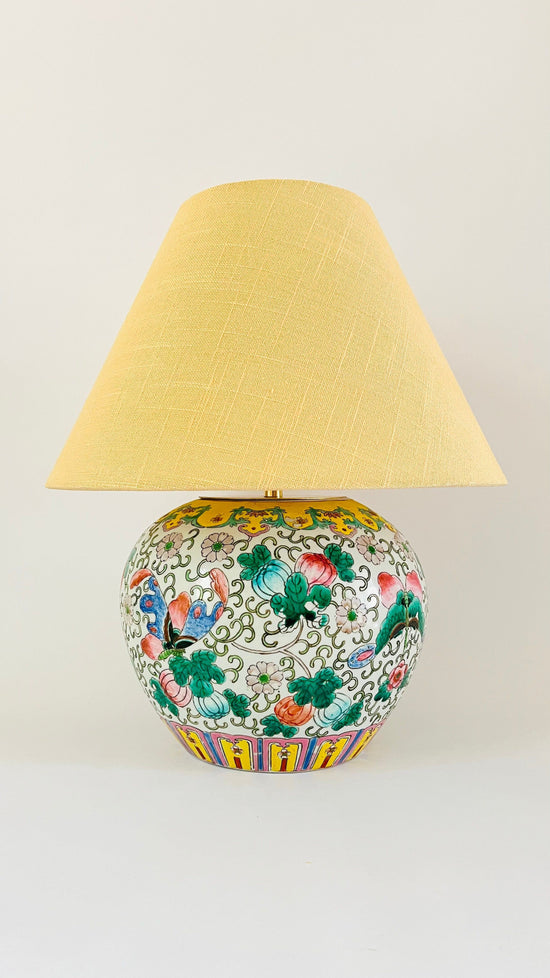 Antique Chinese Flower Lamp