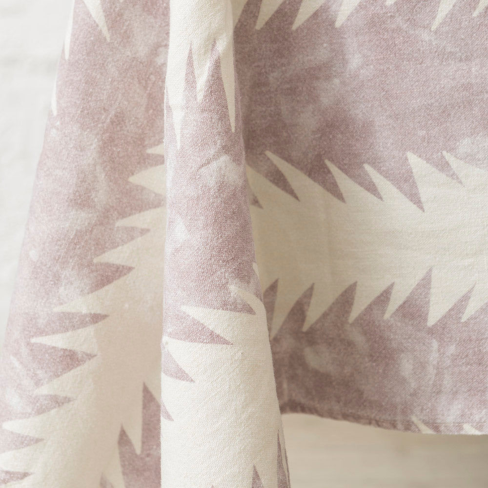 Natural Linen Atria Double Pink Tablecloth