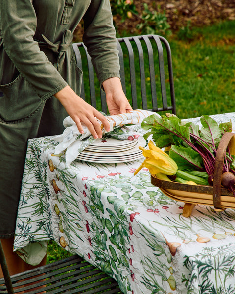 Vegetable Patch Linen Table Cloth