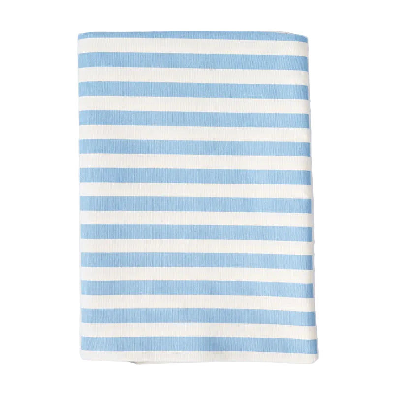 Blue and White Striped Tablecloth