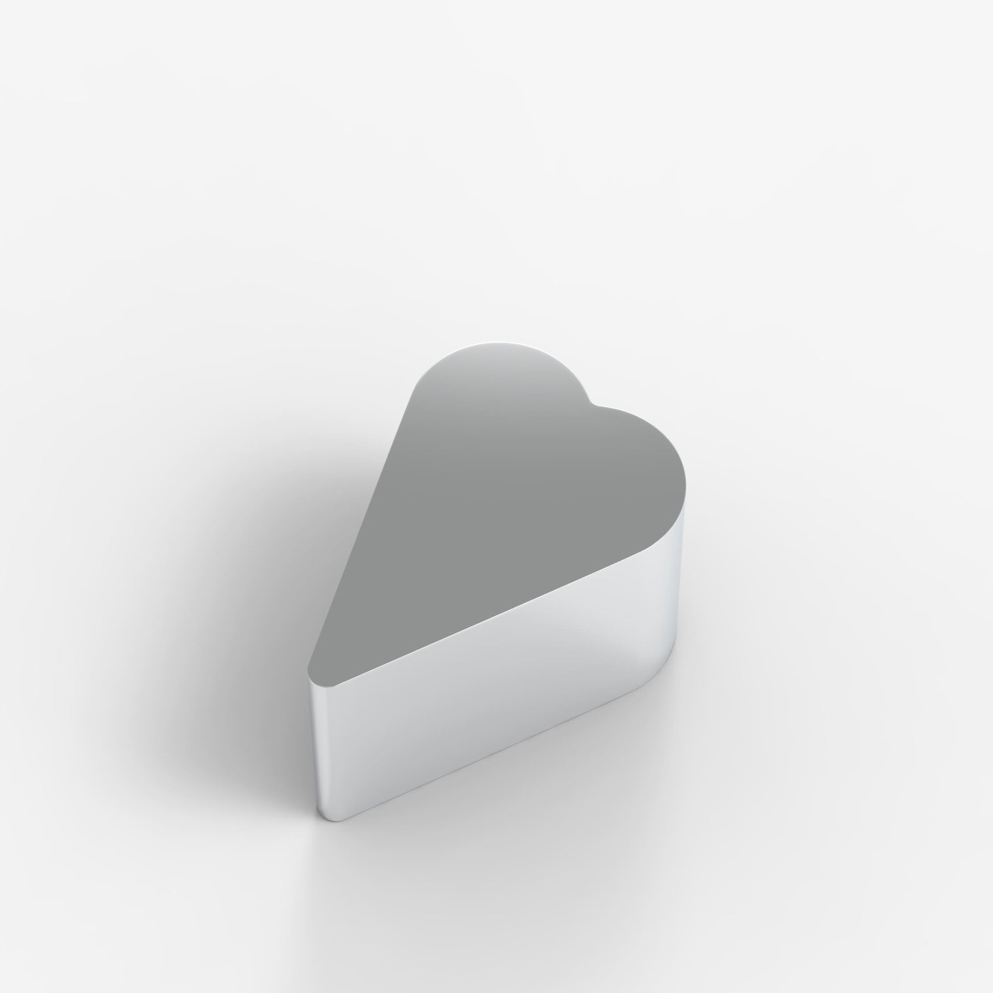 Heart Stainless Steel Brushed Side Table