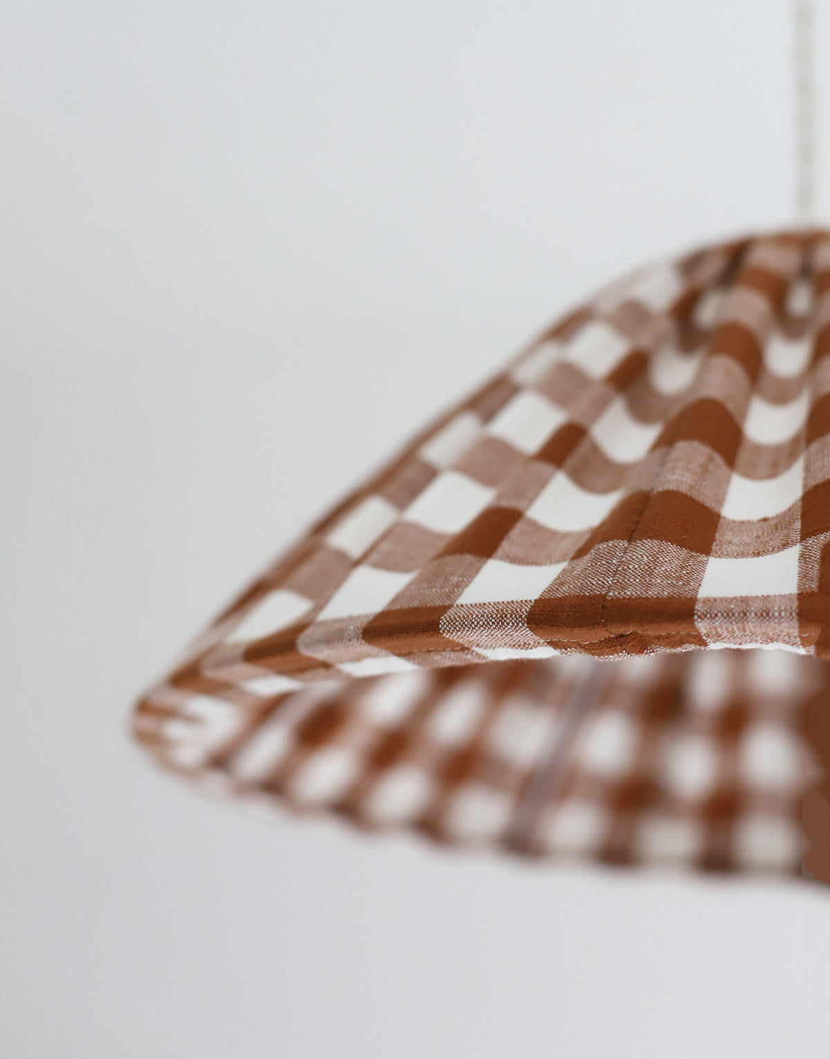 Conical Pendant Light Large Checks Malala ‘Terra’