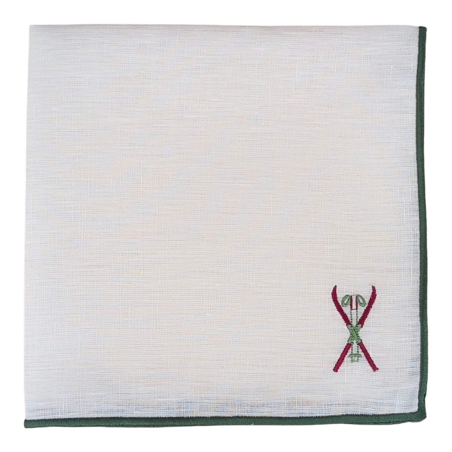 SKI - Skiiing Embroidery Table Napkin (set of 6)