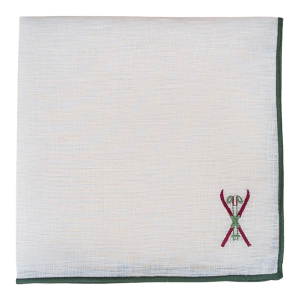 SKI - Skiiing Embroidery Table Napkin (set of 6)