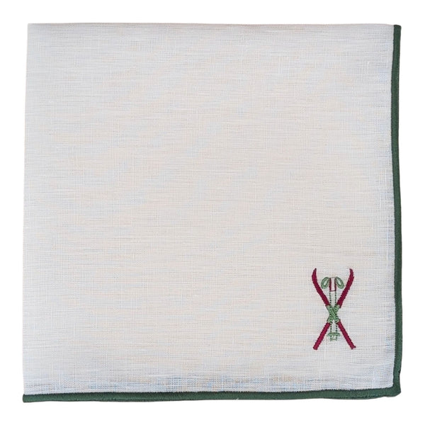 SKI - Skiiing Embroidery Table Napkin (set of 6)